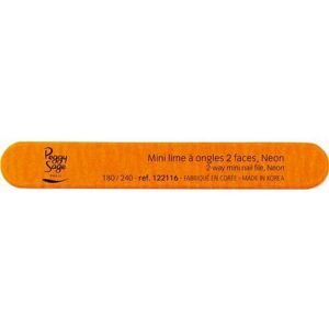 Peggy Sage 2-Way Mini Nail File pilnik do paznokci dwustronny 180/240 pomarańczowy 1szt