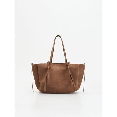 Reserved - Torebka shopper z imitacji zamszu - brązowy - female - Size: ONE SIZE Reserved - Torebka shopper z imitacji zamszu - brązowy - female - Size: ONE SIZE