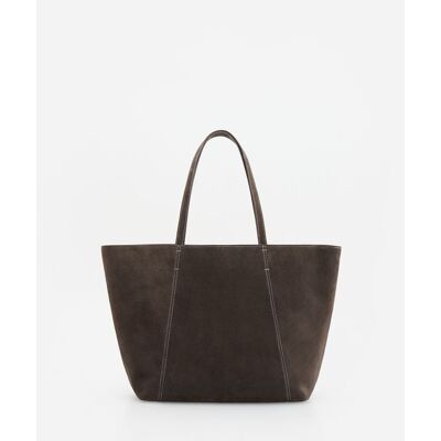 Reserved - Zamszowa torebka shopper - ciemnoszary - female - Size: ONE SIZE Reserved - Zamszowa torebka shopper - ciemnoszary - female - Size: ONE SIZE