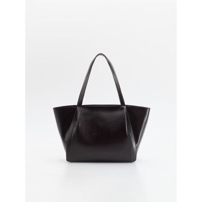 Reserved - Torebka shopper z imitacji skóry - mahoniowy - female - Size: ONE SIZE Reserved - Torebka shopper z imitacji skóry - mahoniowy - female - Size: ONE SIZE