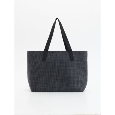 Reserved - Torba shopper w pepitke - ciemnoszary - male - Size: ONE SIZE Reserved - Torba shopper w pepitke - ciemnoszary - male - Size: ONE SIZE