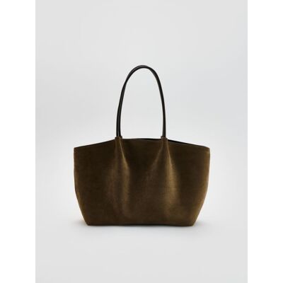 Reserved - Torebka shopper z imitacji zamszu - beżowy - female - Size: ONE SIZE Reserved - Torebka shopper z imitacji zamszu - beżowy - female - Size: ONE SIZE