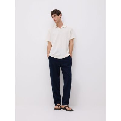 Reserved - Spodnie jogger z lnem - granatowy - male - Size: S,M,L,XL Reserved - Spodnie jogger z lnem - granatowy - male - Size: S,M,L,XL