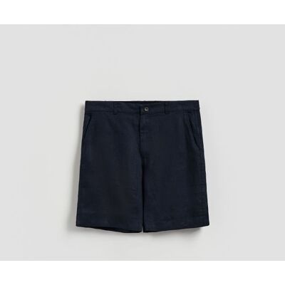 Reserved - Lniane szorty regular fit - granatowy - male - Size: S,M,L,XL Reserved - Lniane szorty regular fit - granatowy - male - Size: S,M,L,XL