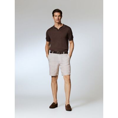 Reserved - Lniane szorty regular fit - beżowy - male - Size: S,M,L,XL Reserved - Lniane szorty regular fit - beżowy - male - Size: S,M,L,XL
