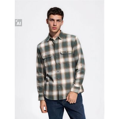 Reserved - Koszula w kratę regular fit - ciemnozielony - male - Size: S,M,L,XL,XXL Reserved - Koszula w kratę regular fit - ciemnozielony - male - Size: S,M,L,XL,XXL