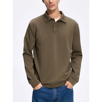 Reserved - Polo z długim rękawem - ciemnozielony - male - Size: S,M,L,XL,XXL Reserved - Polo z długim rękawem - ciemnozielony - male - Size: S,M,L,XL,XXL