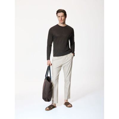 Reserved - Spodnie loose carrot z lnem - beżowy - male - Size: S,M,L,XL Reserved - Spodnie loose carrot z lnem - beżowy - male - Size: S,M,L,XL