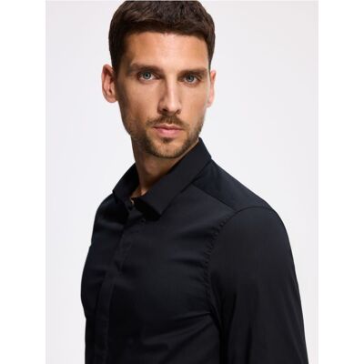 Reserved - Gładka koszula super slim fit - czarny - male - Size: S,M,L,XL,XXL Reserved - Gładka koszula super slim fit - czarny - male - Size: S,M,L,XL,XXL