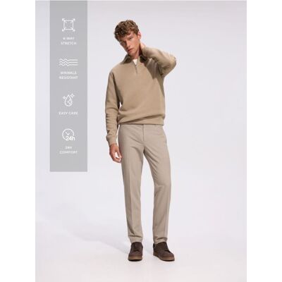 Reserved - Spodnie chino slim z kantem - beżowy - male - Size: 29,30,31,32,33,34,36 Reserved - Spodnie chino slim z kantem - beżowy - male - Size: 29,30,31,32,33,34,36