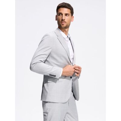 Reserved - Marynarka slim fit w kratę - jasnoszary - male - Size: 48 S,50 M,52 L,54 XL,56 XXL Reserved - Marynarka slim fit w kratę - jasnoszary - male - Size: 48 S,50 M,52 L,54 XL,56 XXL
