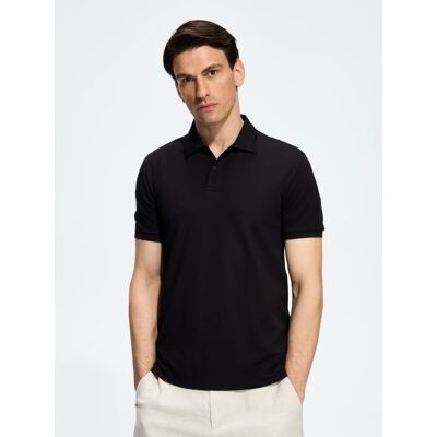 Reserved - Koszulka polo regular fit - czarny - male - Size: S,M,L,XL,XXL Reserved - Koszulka polo regular fit - czarny - male - Size: S,M,L,XL,XXL