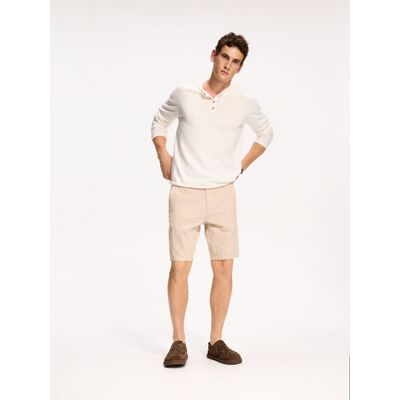 Reserved - Szorty regular z lnem - beżowy - male - Size: 29,30,31,32,33,34,36,38 Reserved - Szorty regular z lnem - beżowy - male - Size: 29,30,31,32,33,34,36,38