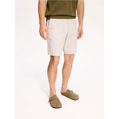 Reserved - Szorty regular z lnem - jasnoszary - male - Size: 29,30,31,32,33,34,36,38 Reserved - Szorty regular z lnem - jasnoszary - male - Size: 29,30,31,32,33,34,36,38