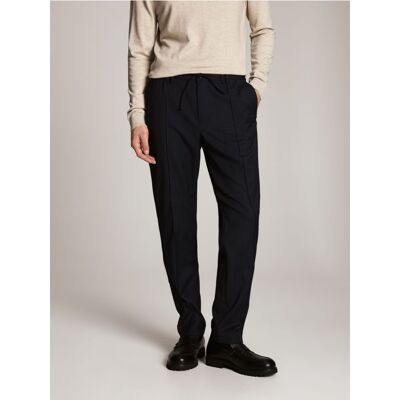 Reserved - Spodnie slim fit z dodatkiem wełny - granatowy - male - Size: 48 S,50 M,52 L,54 XL Reserved - Spodnie slim fit z dodatkiem wełny - granatowy - male - Size: 48 S,50 M,52 L,54 XL