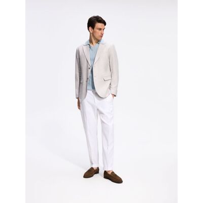 Reserved - Marynarka regular fit z lnem - jasnoszary - male - Size: S,M,L,XL,XXL Reserved - Marynarka regular fit z lnem - jasnoszary - male - Size: S,M,L,XL,XXL