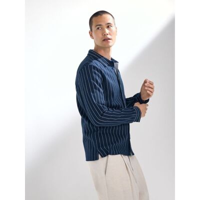 Reserved - Rozpinany sweter z kołnierzem - granatowy - male - Size: S,M,L,XL Reserved - Rozpinany sweter z kołnierzem - granatowy - male - Size: S,M,L,XL