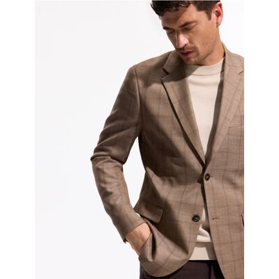 Reserved - Marynarka slim fit w kratę - beżowy - male - Size: S,M,L,XL,XXL Reserved - Marynarka slim fit w kratę - beżowy - male - Size: S,M,L,XL,XXL