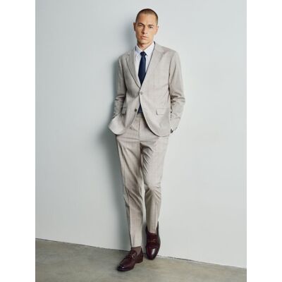 Reserved - Eleganckie spodnie slim fit w kratę - brązowy - male - Size: 48 S,50 M,52 L,54 XL,56 XXL Reserved - Eleganckie spodnie slim fit w kratę - brązowy - male - Size: 48 S,50 M,52 L,54 XL,56 XXL
