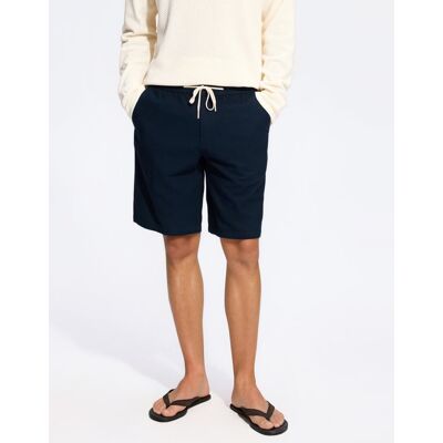 Reserved - Szorty jogger z lnem - granatowy - male - Size: S,M,L,XL Reserved - Szorty jogger z lnem - granatowy - male - Size: S,M,L,XL