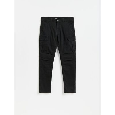 Reserved - Spodnie cargo slim - czarny - male - Size: S,M,L,XL,XXL Reserved - Spodnie cargo slim - czarny - male - Size: S,M,L,XL,XXL