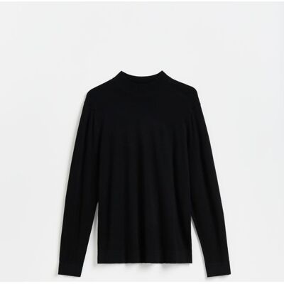 Reserved - Gładki sweter z półgolfem - czarny - male - Size: S,M,L,XL,XXL Reserved - Gładki sweter z półgolfem - czarny - male - Size: S,M,L,XL,XXL