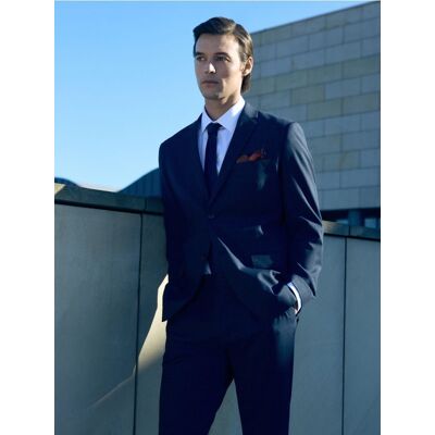 Reserved - Marynarka slim fit w micro kratę - granatowy - male - Size: 48 S,50 M,52 L,54 XL,56 XXL Reserved - Marynarka slim fit w micro kratę - granatowy - male - Size: 48 S,50 M,52 L,54 XL,56 XXL