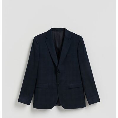 Reserved - Marynarka slim fit w kratę - granatowy - male - Size: 48 S,50 M,52 L,54 XL,56 XXL Reserved - Marynarka slim fit w kratę - granatowy - male - Size: 48 S,50 M,52 L,54 XL,56 XXL
