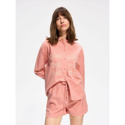 Reserved - Dwuczęściowa piżama z bawełny - brudny róż - female - Size: XS,S,M,L,XL,XXL Reserved - Dwuczęściowa piżama z bawełny - brudny róż - female - Size: XS,S,M,L,XL,XXL