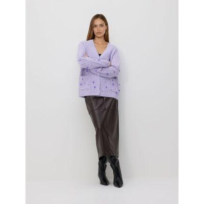 Reserved - Kardigan z aplikacjami - lawendowy - female - Size: S,M,L,XL Reserved - Kardigan z aplikacjami - lawendowy - female - Size: S,M,L,XL