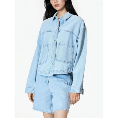 Reserved - Jeansowa kurtka - niebieski - female - Size: XS,S,M,L,XL Reserved - Jeansowa kurtka - niebieski - female - Size: XS,S,M,L,XL