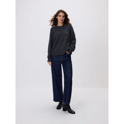 Reserved - Sweter z wełną i dodatkiem kaszmiru - ciemnoszary - female - Size: S,M,L,XL Reserved - Sweter z wełną i dodatkiem kaszmiru - ciemnoszary - female - Size: S,M,L,XL