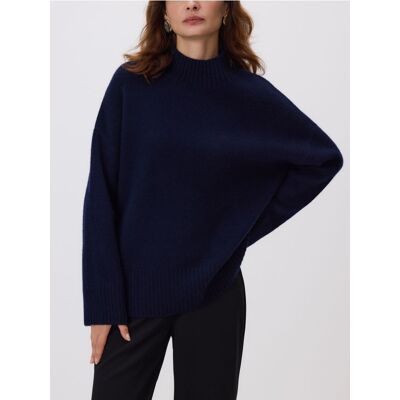 Reserved - Wełniany sweter - granatowy - female - Size: S,M,L,XL Reserved - Wełniany sweter - granatowy - female - Size: S,M,L,XL