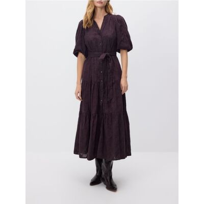 Reserved - Sukienka maxi z haftem - bordowy - female - Size: XS,S,M,L,XL Reserved - Sukienka maxi z haftem - bordowy - female - Size: XS,S,M,L,XL