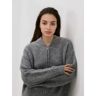 Reserved - Kardigan z domieszką moheru - szary - female - Size: S,M,L,XL Reserved - Kardigan z domieszką moheru - szary - female - Size: S,M,L,XL
