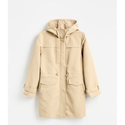 Reserved - Długa parka z kapturem - beżowy - female - Size: XS,S,M,L,XL,XXL Reserved - Długa parka z kapturem - beżowy - female - Size: XS,S,M,L,XL,XXL