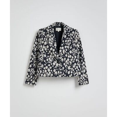 Reserved - Marynarka w kwiaty - wielobarwny - female - Size: XS,S,M,L Reserved - Marynarka w kwiaty - wielobarwny - female - Size: XS,S,M,L