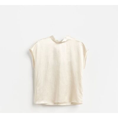 Reserved - Bluzka z acetatu - złamana biel - female - Size: XS,S,M,L Reserved - Bluzka z acetatu - złamana biel - female - Size: XS,S,M,L