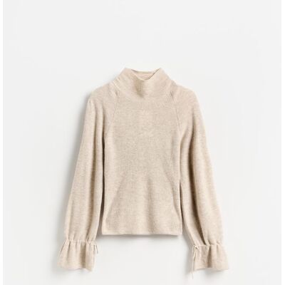 Reserved - Sweter z domieszką wełny - beżowy - female - Size: XS,S,M,L Reserved - Sweter z domieszką wełny - beżowy - female - Size: XS,S,M,L