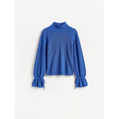 Reserved - Sweter z domieszką wełny - niebieski - female - Size: XS,S,M,L Reserved - Sweter z domieszką wełny - niebieski - female - Size: XS,S,M,L