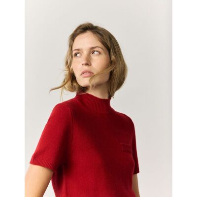Reserved - Wełniany sweter z domieszką kaszmiru - czerwony - female - Size: XS,S,M,L,XL Reserved - Wełniany sweter z domieszką kaszmiru - czerwony - female - Size: XS,S,M,L,XL