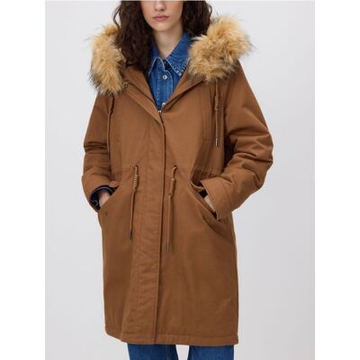 Reserved - Bawełniana parka z kieszeniami - miedziany - female - Size: XS,S,M,L,XL,XXL Reserved - Bawełniana parka z kieszeniami - miedziany - female - Size: XS,S,M,L,XL,XXL