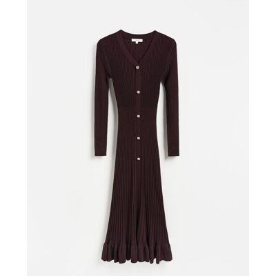 Reserved - Sukienka maxi z wiskozy - mahoniowy - female - Size: XS,S,M,L,XL Reserved - Sukienka maxi z wiskozy - mahoniowy - female - Size: XS,S,M,L,XL