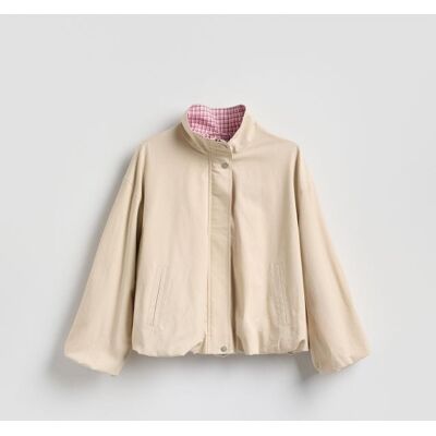 Reserved - Kurtka boxy - kremowy - female - Size: XS,S,M,L,XL,XXL Reserved - Kurtka boxy - kremowy - female - Size: XS,S,M,L,XL,XXL