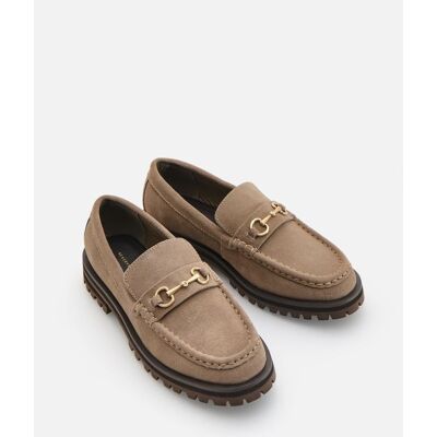 Reserved - Zamszowe loafersy z klamrą - beżowy - female - Size: 35,36,37,38,39,40,41,42 Reserved - Zamszowe loafersy z klamrą - beżowy - female - Size: 35,36,37,38,39,40,41,42