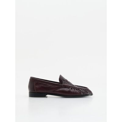 Reserved - Skórzane loafersy - mahoniowy - female - Size: 35,36,37,38,39,40,41,42 Reserved - Skórzane loafersy - mahoniowy - female - Size: 35,36,37,38,39,40,41,42