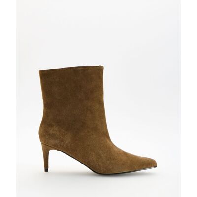 Reserved - Zamszowe botki na obcasie - beżowy - female - Size: 35,36,37,38,39,40,41,42 Reserved - Zamszowe botki na obcasie - beżowy - female - Size: 35,36,37,38,39,40,41,42