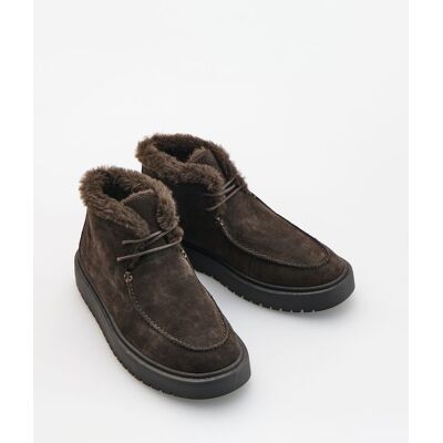 Reserved - Zamszowe botki z futerkiem - ciemnobrązowy - female - Size: 35,36,37,38,39,40,41,42 Reserved - Zamszowe botki z futerkiem - ciemnobrązowy - female - Size: 35,36,37,38,39,40,41,42