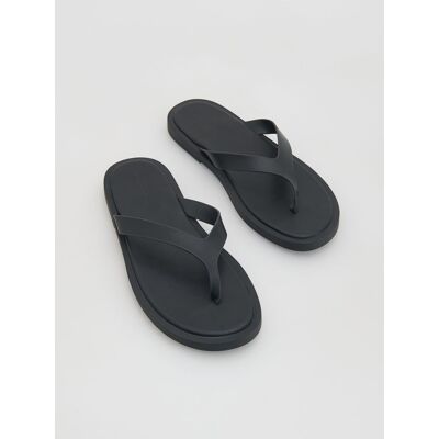 Reserved - Skórzane klapki - czarny - male - Size: 40,41,42,43,44,45 Reserved - Skórzane klapki - czarny - male - Size: 40,41,42,43,44,45