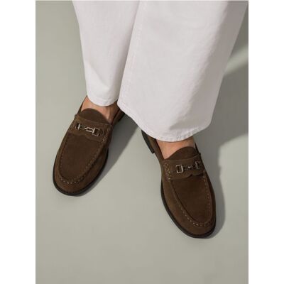 Reserved - Zamszowe loafersy - ciemnobrązowy - male - Size: 41,42,43,44,45 Reserved - Zamszowe loafersy - ciemnobrązowy - male - Size: 41,42,43,44,45